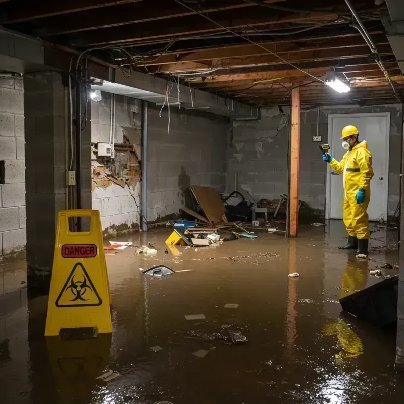 Flooded Basement Electrical Hazard in Bel-Ridge, MO Property