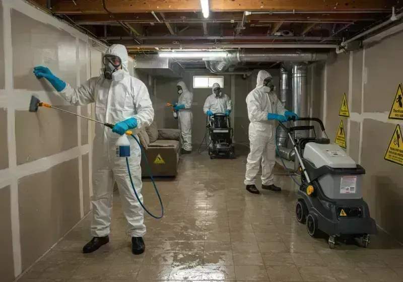 Basement Moisture Removal and Structural Drying process in Bel-Ridge, MO